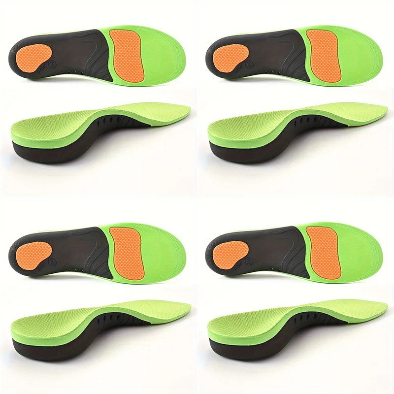 2/4Pairs Arch Support Insoles Orthopedic Shoes Sole Wear-resistant PU Material Comfortable And Elastic For Flat Feet  X/O Leg