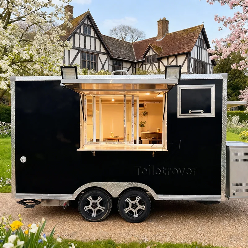 Vintage Custom Unique Food Cart Trailer Beverage Cheap Food Trailer Juice Dessert Commercial Mobile Food Truck for Drinks