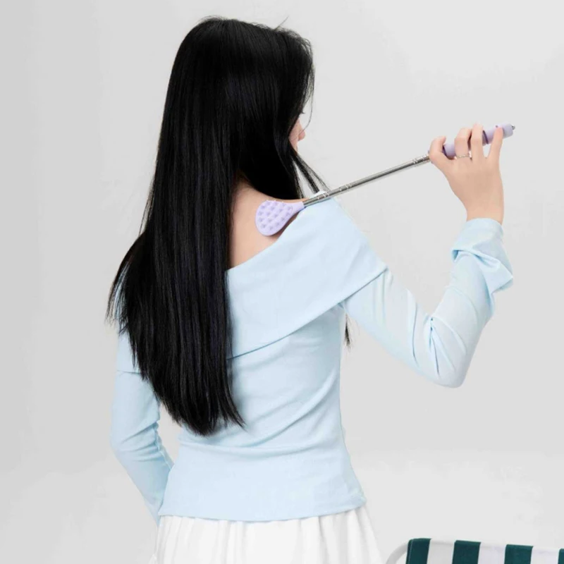 Extendable Cactus Back Scratcher With Two Size Spikes Retractable One Hand Itch Stick For Men Women Portable Point Massager