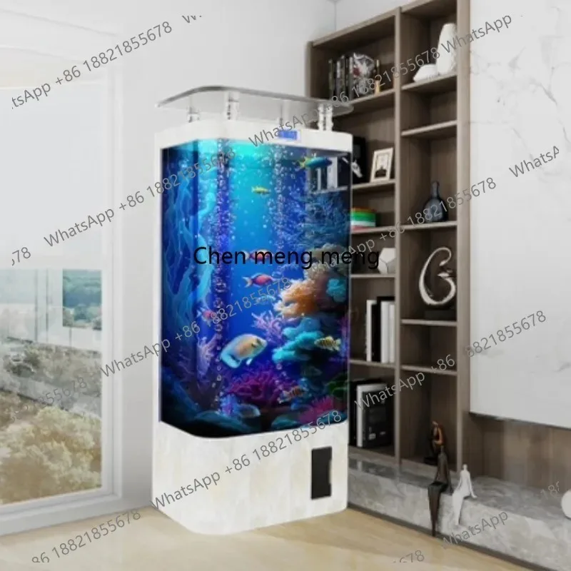

K153 Smart goldfish tank household medium-sized vertical filter integrated ecological glass no-change aquarium box