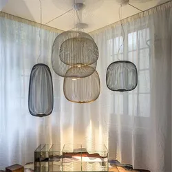 Italian Pendant Lamp minimalist Birdcage Hanging Light Designer Foscarini Spokes 1/2 Light Home Decor stairway spot lighting