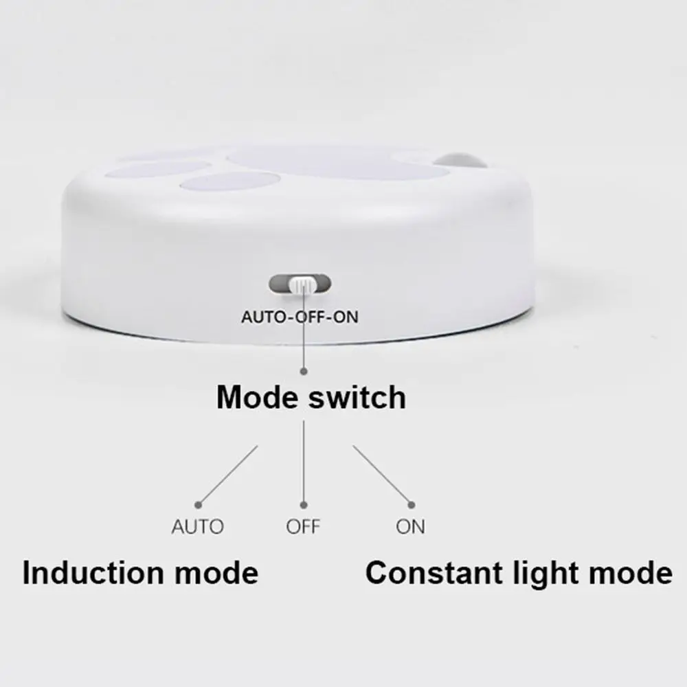 With Motion Sensor Cat Paw Night Lamp Punch Free Magnetic Attraction Wireless LED Light Intelligent USB Rechargeable