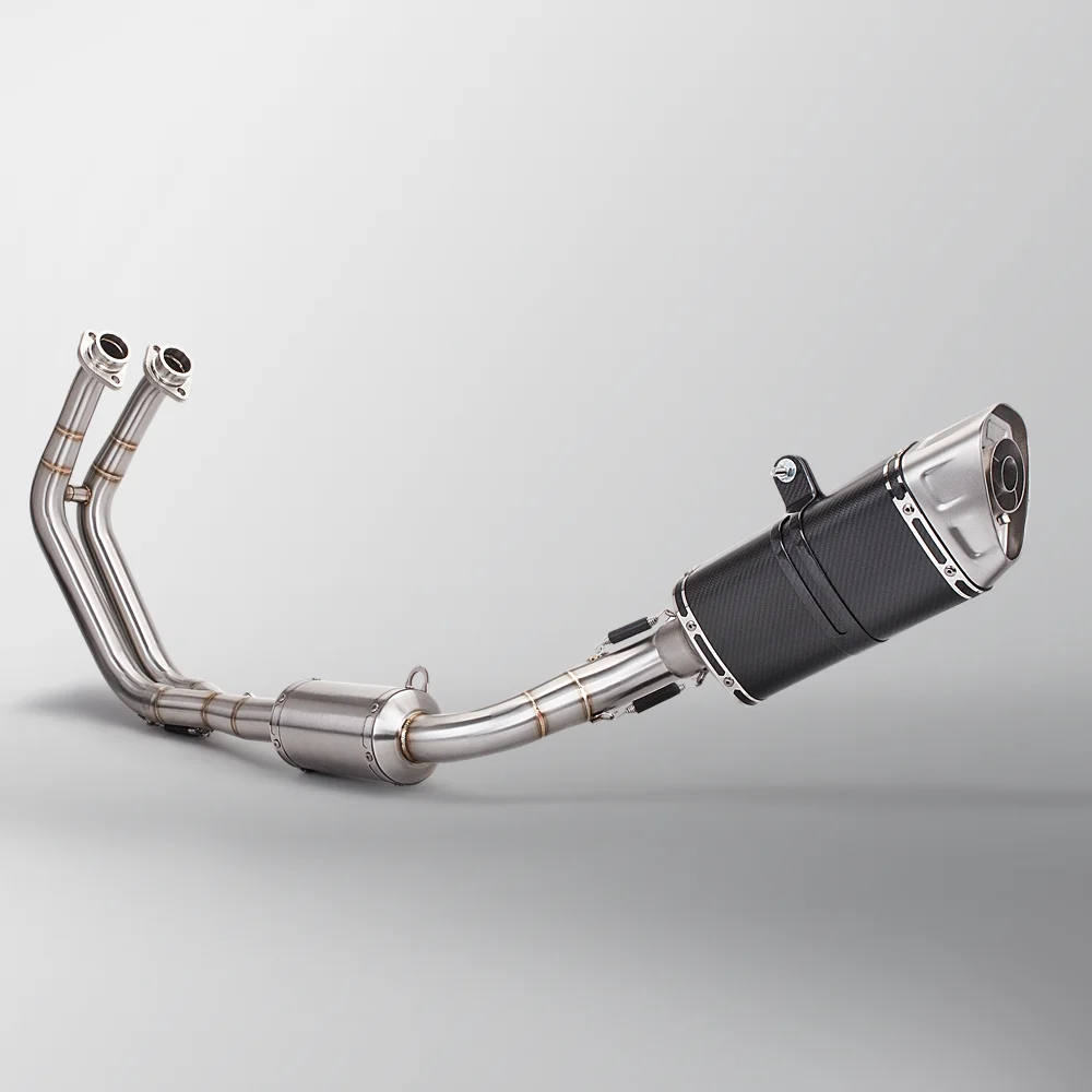 Carbon fiber motorcycle exhaust system, suitable for high-performance GSX-8S, GSX-8R, race track, original position, 2024-2026