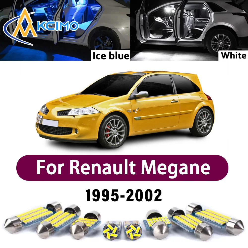 

High Lumen CANBUS Error Free LED Interior Light Kit For Renault Megane 1 I MK1 1995-2002 Door Trunk Reading Dome Lamp Bulbs Set