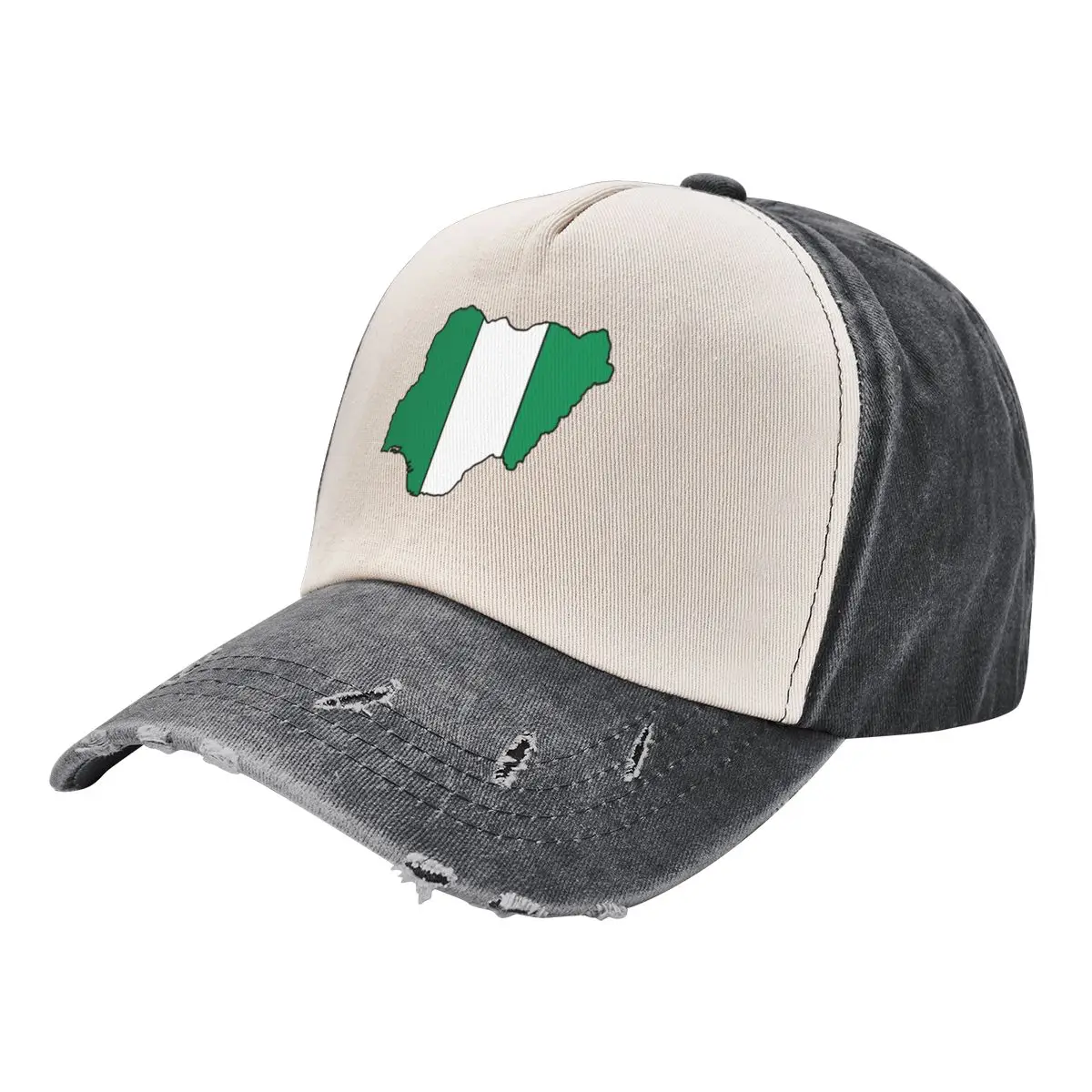 Nigeria country shape flag Baseball Cap Gentleman Hat Uv Protection Solar Hat Caps Women Men's