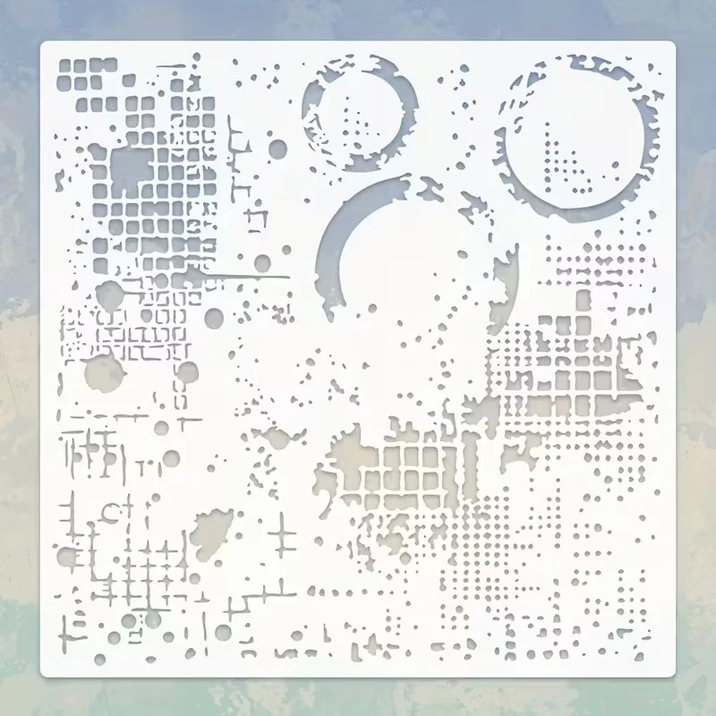 Abstract Geometry Stencil Set PET Reusable Template For Art Graffiti DIY Crafts Elevate Space Artistic Touch on Furniture Walls