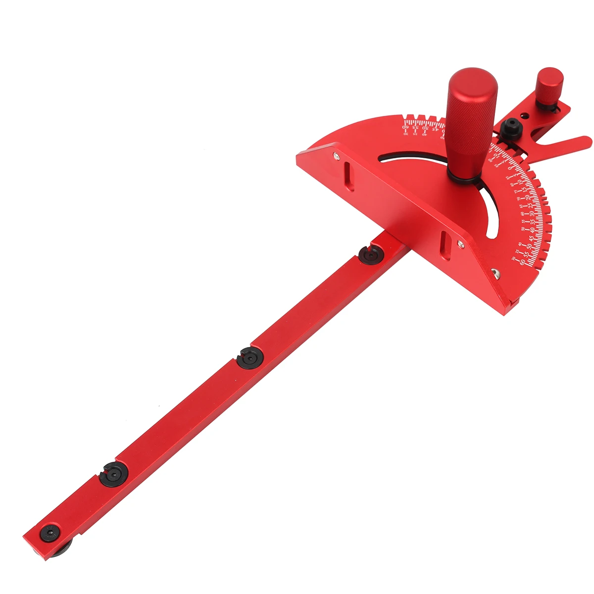 Red Miter Gauge Aluminum Alloy Handle Benches Table Saw Router Miter Gauge Sawing Assembly Ruler Woodworking Tools