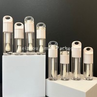 50Pcs Cute Keychain Hole Cap 5ML 7ML Big Brush Lip Gloss Bottle Wholesale Empty Cosmetic Girls Liquid Lipstick Tube Container