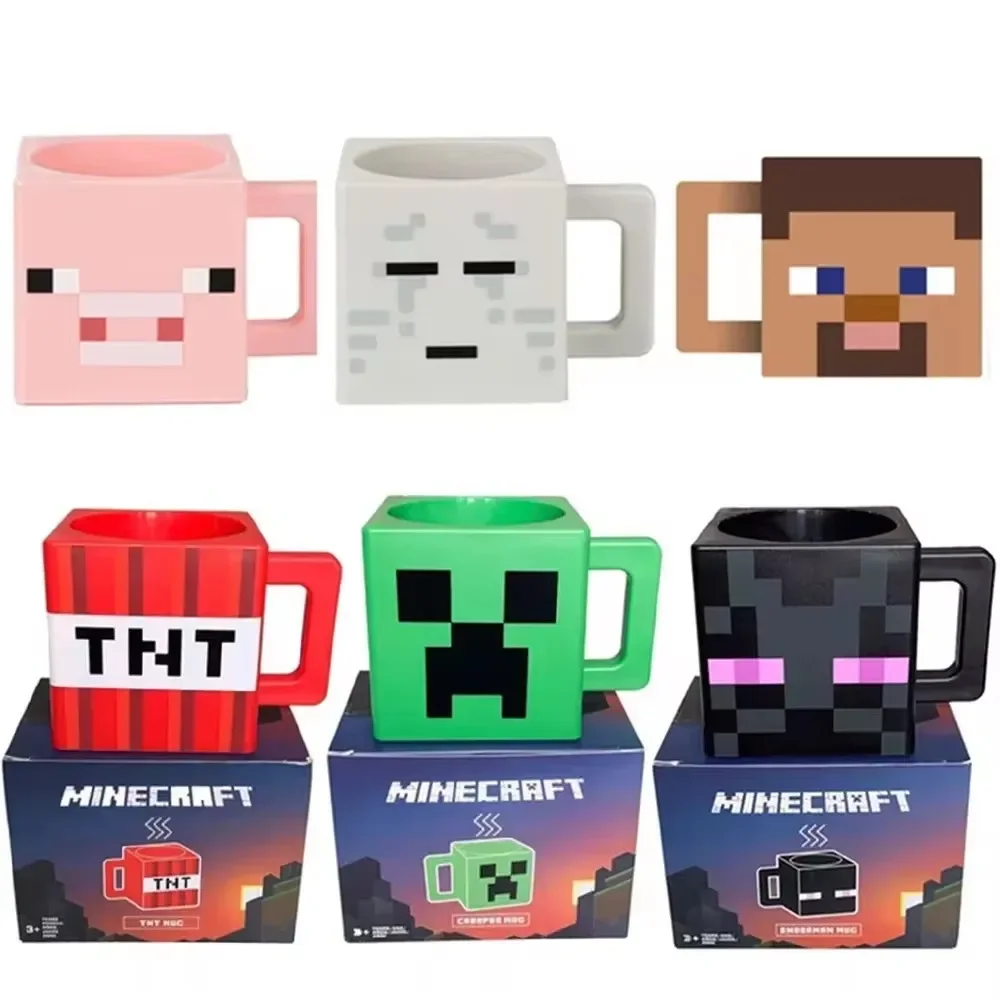 Minecraft 3D Mug TNT Coolie Fear Block Grassland Pink Pig and Horse Alex Mug Novelty Mug Coffee Mug 230ml