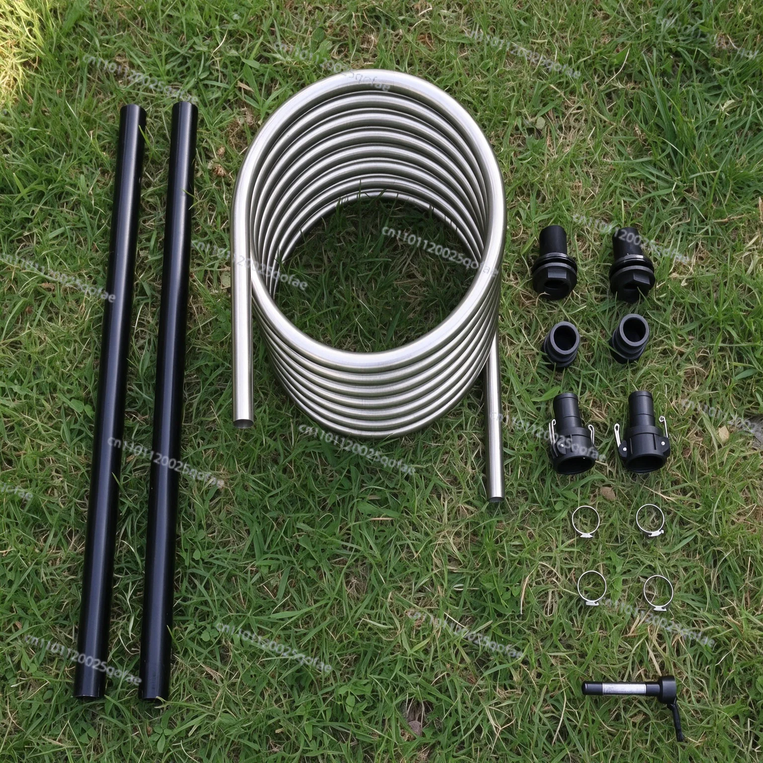 Rustproof Stainless Steel Wood Fired Hot Tub Heater Coil Kit for Cedar Hot Tub Glamping Cabin Mountain Retreat Beach House