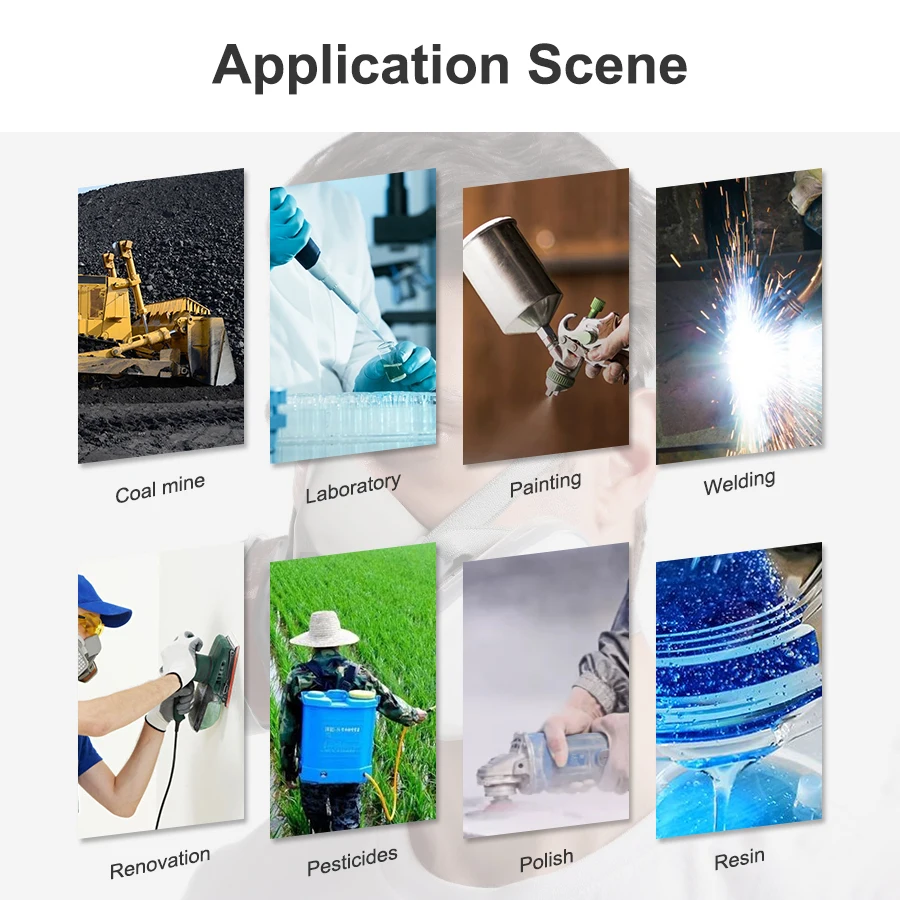 6200 Gas Respirator Half Face Dust Mask Painting Spraying Organic Chemical Filter 5N11 Work Safety Goggles for mine welding