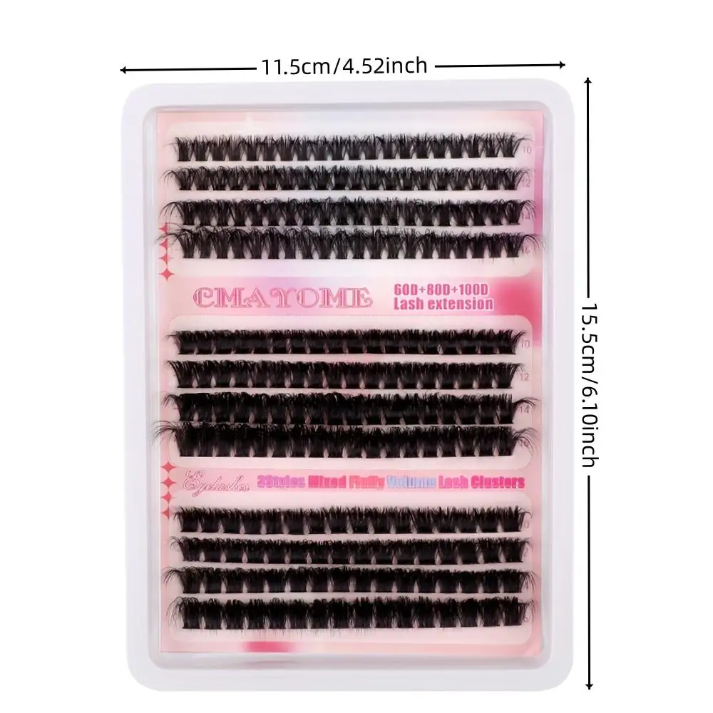 216 stuks valse wimpers, 60/80/100D wimperclusters 8-18 mm, beginnersvriendelijk, herbruikbaar