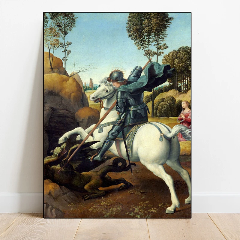 الرسام الشهير رافائيل اللوحة الملصقات مدرسة أثينا المسيح سقوط قماش اللوحة الجدار ملصق غرفة معرض المنزل ديكور #3