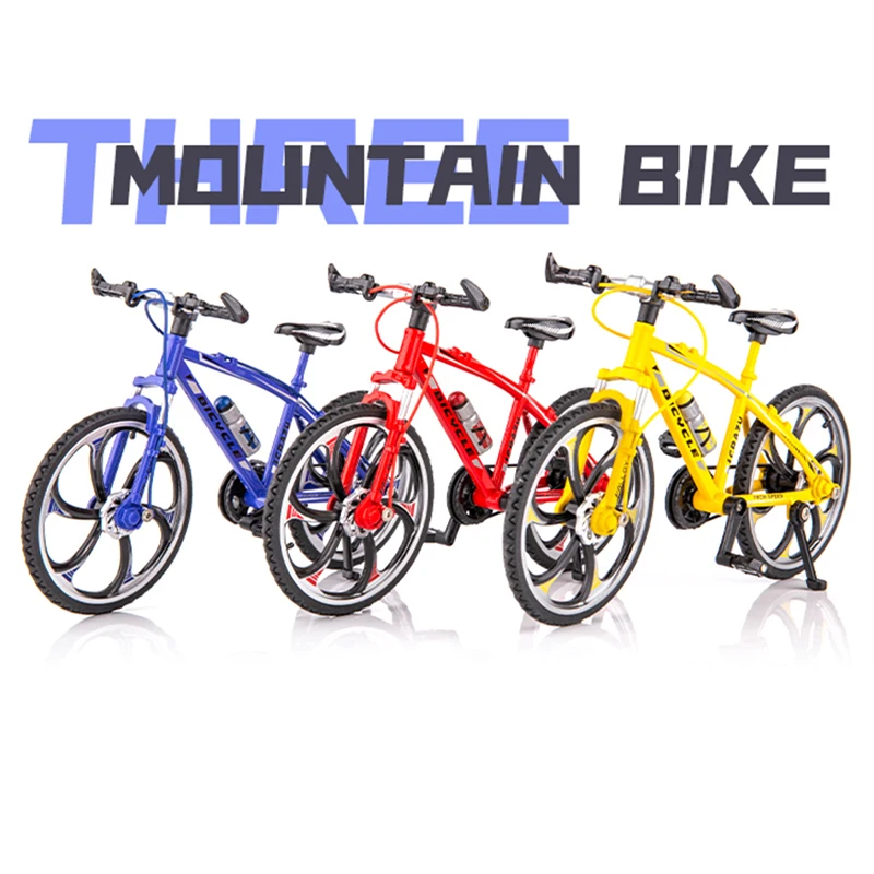 1:10 Model Alloy Mountain Bicycle Diecast Metal Mountain Bike Bend Road Fold Racing Bicycle Simulation Gift Toys for children