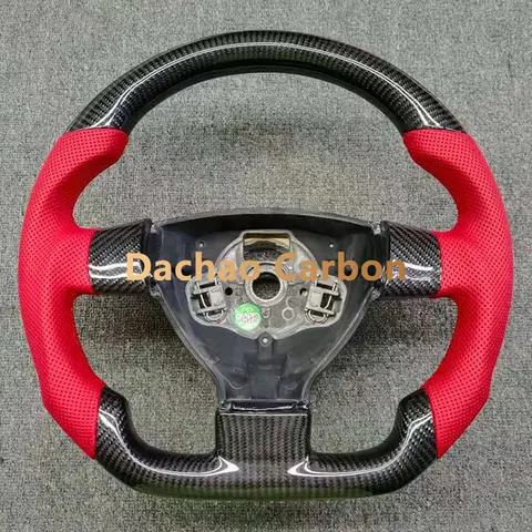Real Carbon Fiber Steering Wheel For Volkswage VW POLO 2005-2018 MK5 6R High Quality Leather Sport Custom Style
