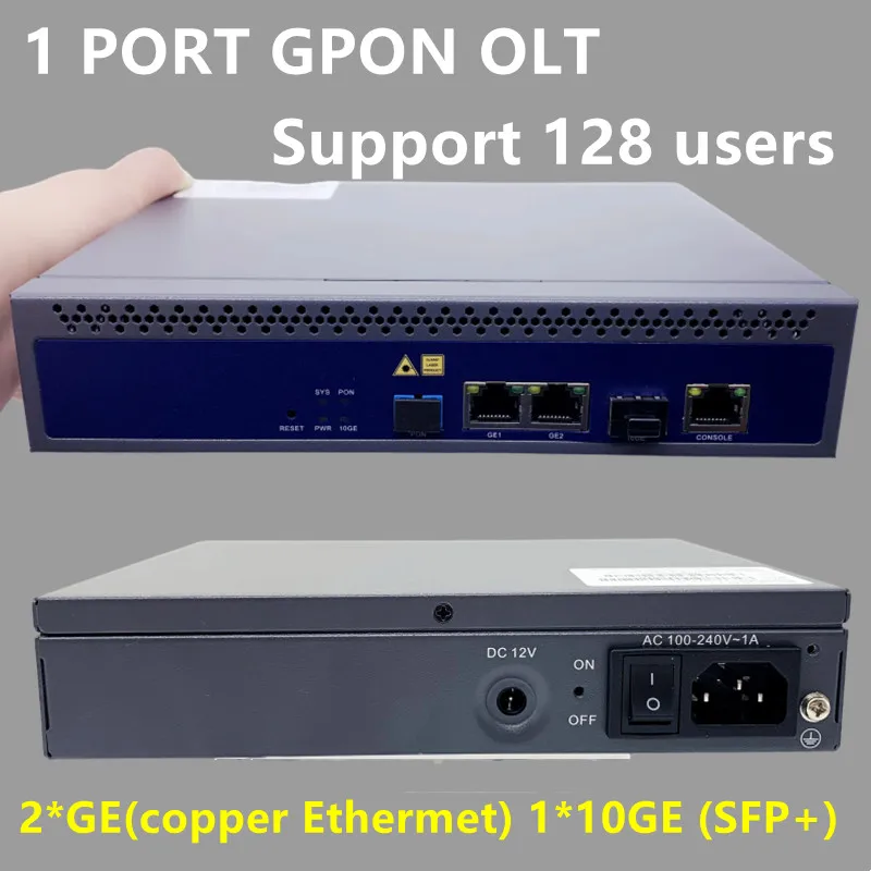 

1 Port Gpon OLT With 1 PCS 7db Sfp Support 128 users Compatible With HUAWEI ZTE Fiber Home Gpon Xpon ONU With AC power cable 1