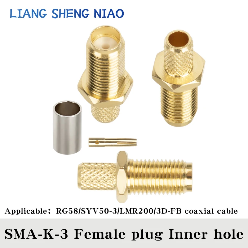 10pcs 50-3 series joint SMA-J-3 Male Female plug SMA Rf line joint N feeder joint SMA RG58 Coaxial cable plug SMA JOINT F plug