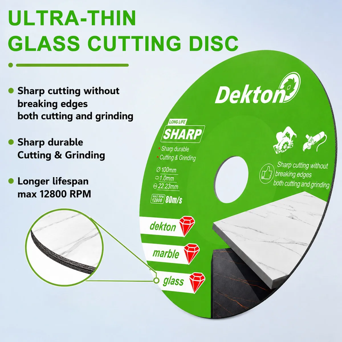 Diamond Cutting Disc 100-125mm x22.23mm for Marble Tile Glass Jade Polishing Brazing Saw Blade view 6