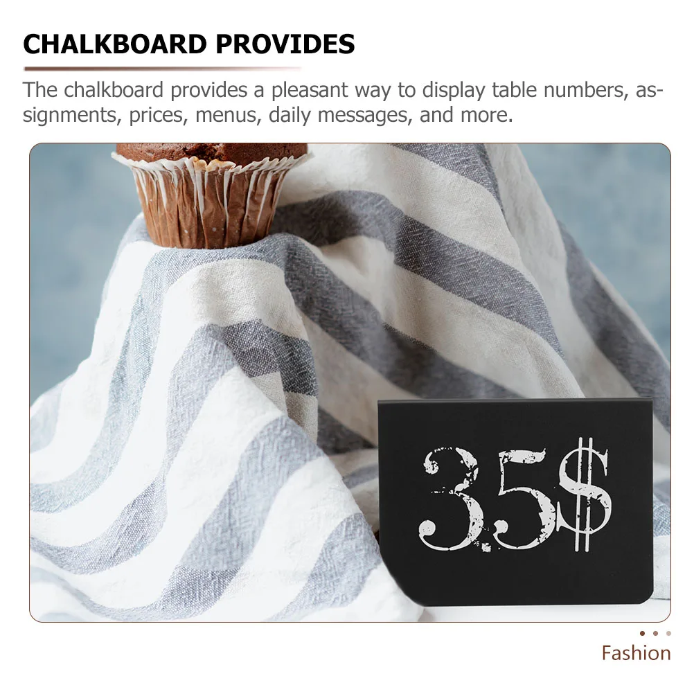 

12 Pcs Message Blackboard Small Chalk Boards Mini Chalkboards Signs Dining Room Table Decor Pvc Stand Student Labels