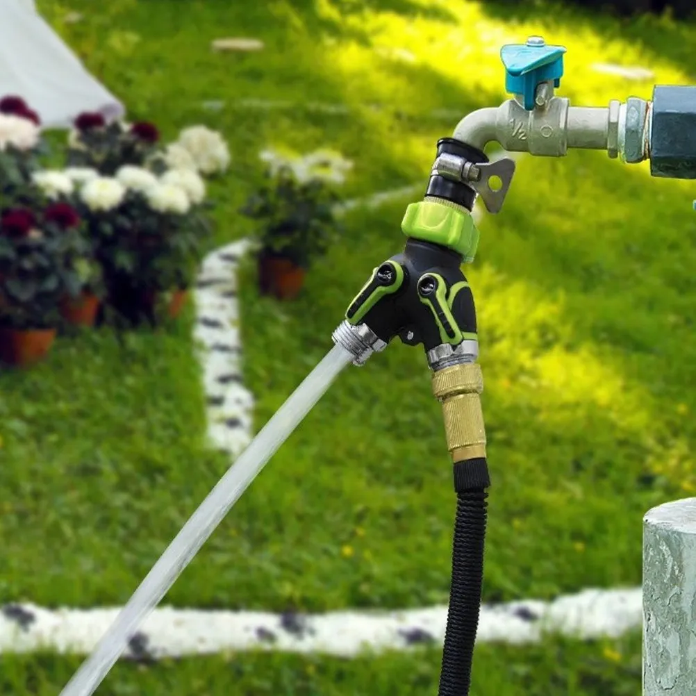 Garden Hose Splitter Three Quarter Inch NPT Thread Y Shape Valve Plastic Dual Outlet Irrigation Connector
