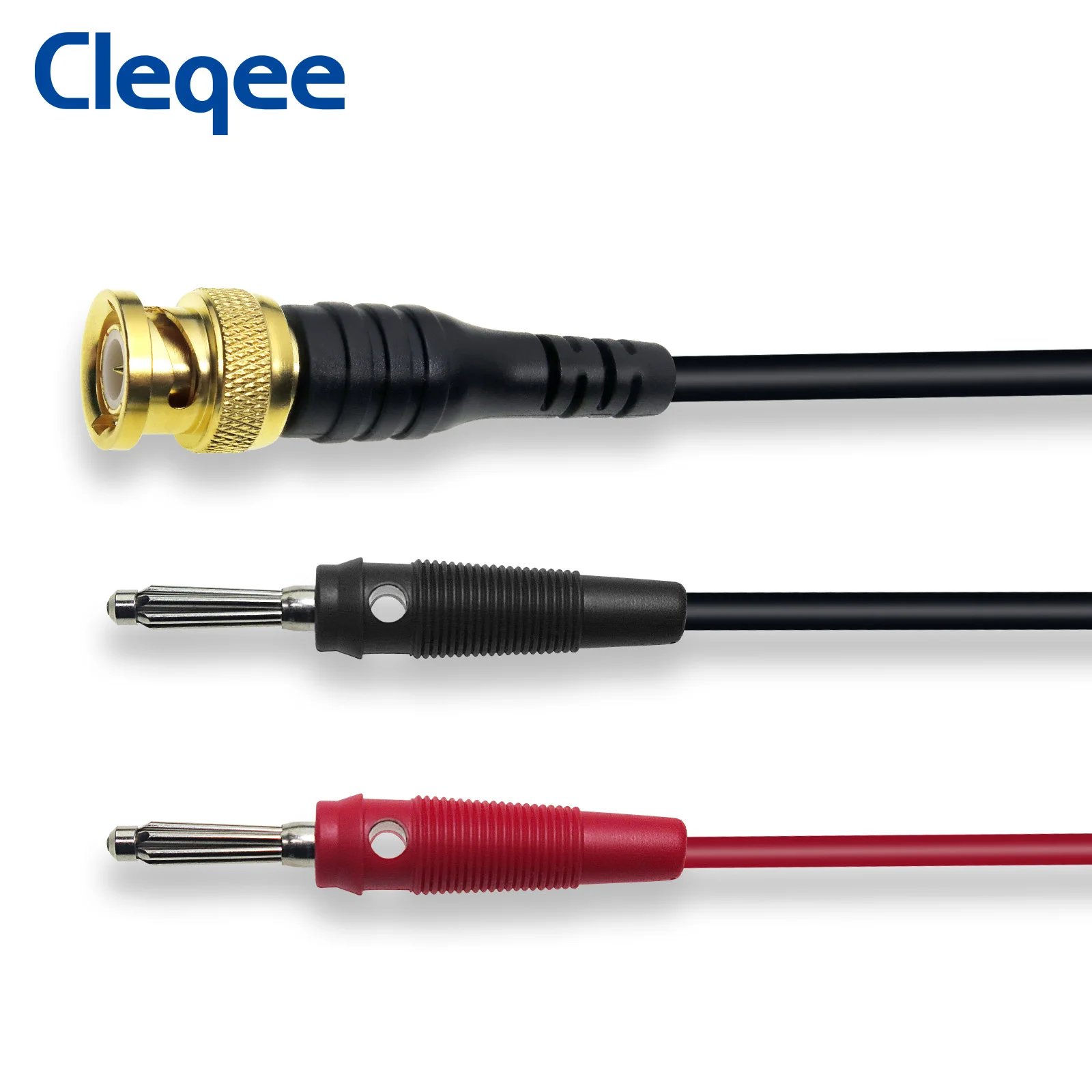 Cleqee P1067 Gold plated Pure Copper BNC Male plug to 4mm Stackable Banana Plug Test Lead