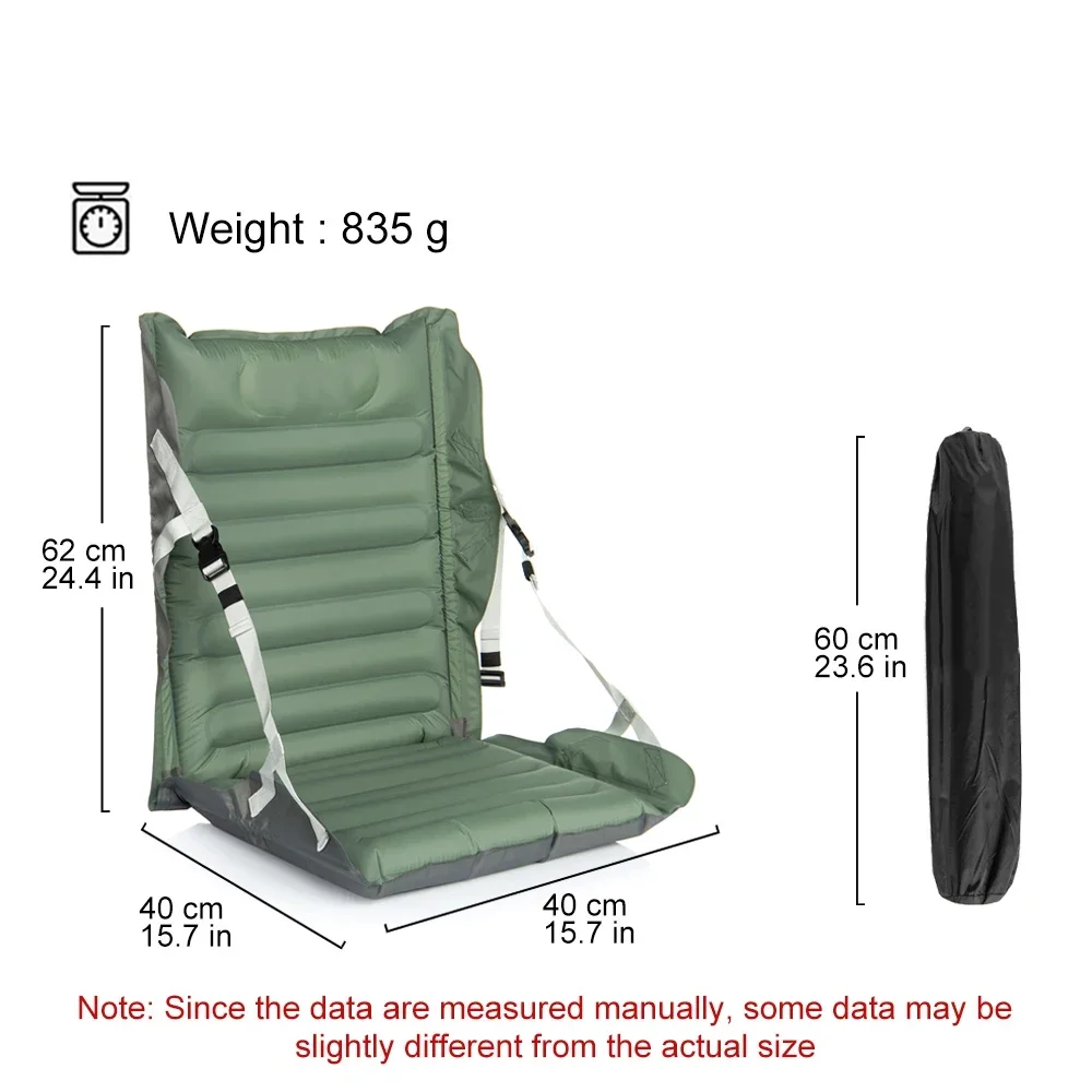 Camping Mat Folding Outdoor Inflatable Cushion Chair Backrest Mattress Outdoor Fishing Hiking Backpack Portable Supplies