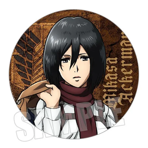 Eren Jaeger Mikasa·Ackerman Armin Arlert biżuteria HD wzór kostiumy odznaka Cosplay DIY rekwizyty dekoracja plecaka prezenty