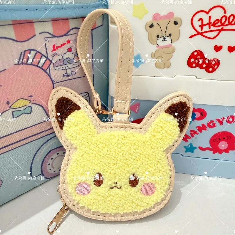 Weiche Pikachu Piplup Rowlet Scorbunny Tandemaus Münzbörse aus PU-Leder mit Reißverschluss für die tägliche Aufbewahrung, Geschenk für Fans – Detail 2