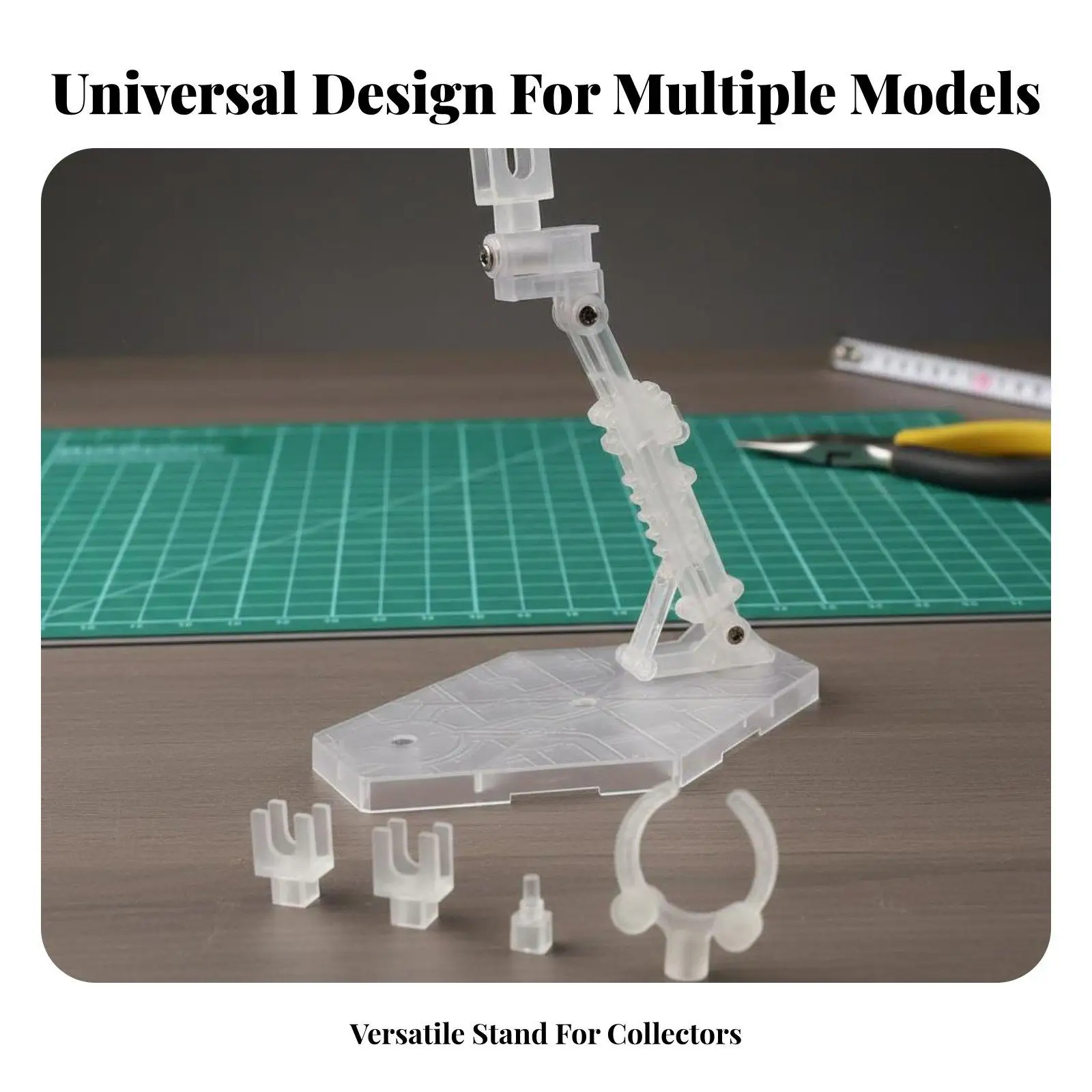 Universal Model Display Stand for 1 144 Scale Figures Flexible Action Base with Tilting Head and Angle Adjustable Support for