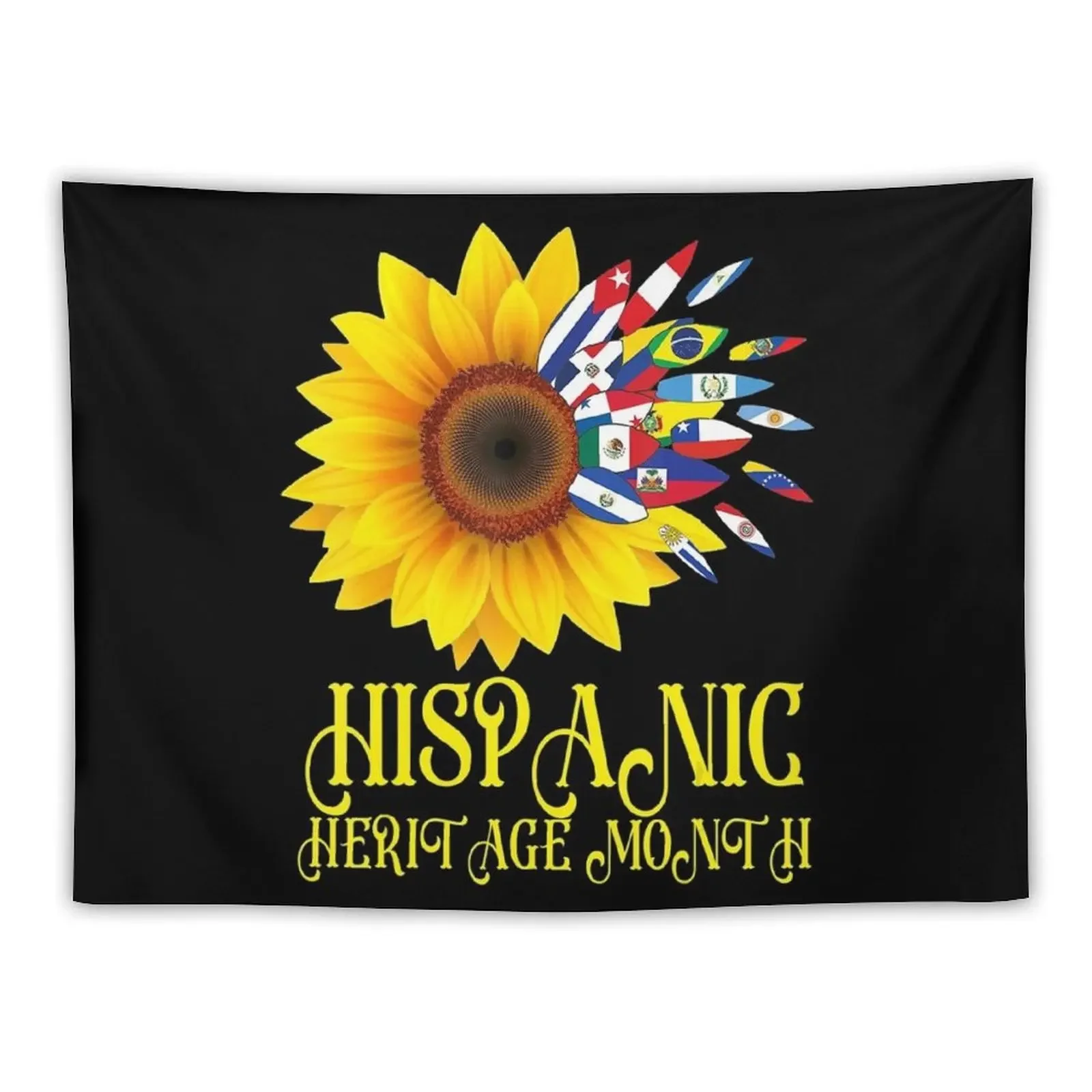 Hispanic Heritage Month Sunflower Hispanic Latino Americans Tapestry On The Wall Wall Hangings Decoration Tapestry