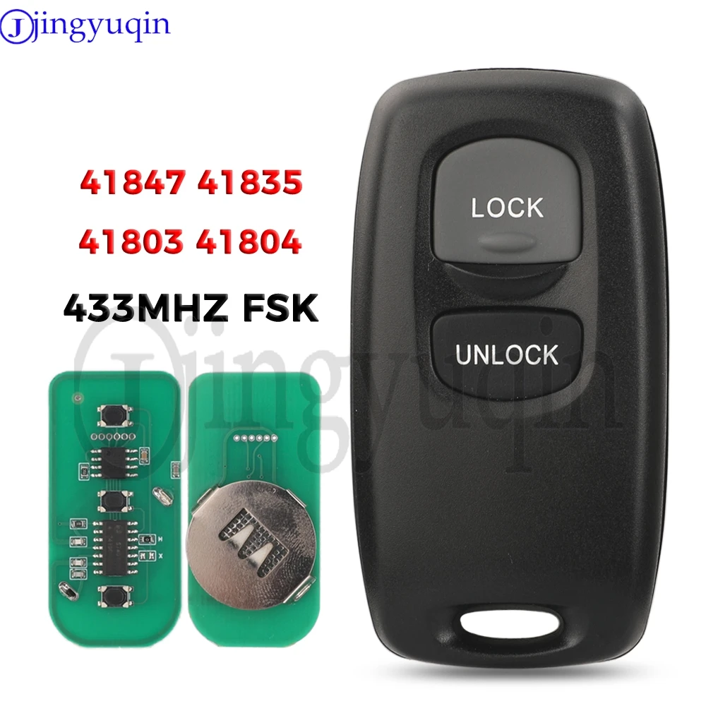 jingyuqin 2 Buttons 433MHZ FSK 41803 41804 41847 41835 Remote Car Key For Mazda M6 2 3 6 Series 2003-2010 Ford Ranger Everest