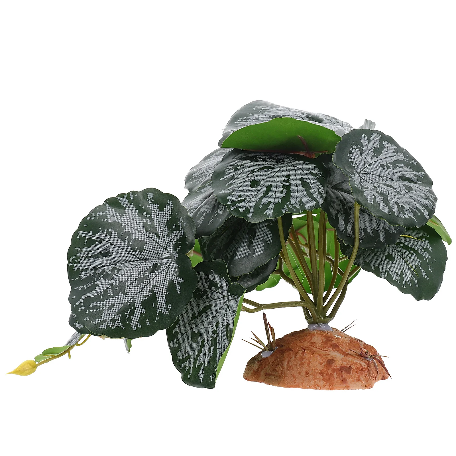 

Artificial Plant Decor Reptile Tank Realistic Green Terrarium Plants Resin Plastic Safe Long-Lasting Fun Hiding Spot