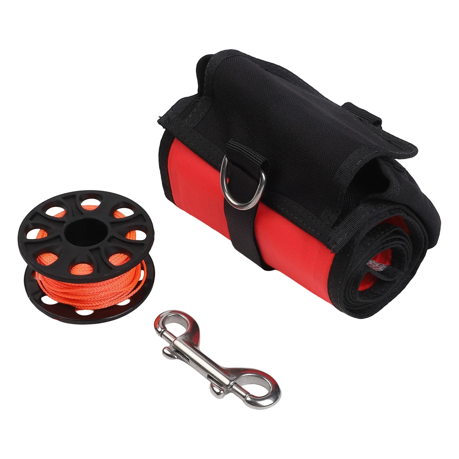 1pc Scuba Diving For SMB Marker Buoy Kit 120x15cm Three-in-one Diver Below Signal Spool Storage Bag With-Snap Snorkeling Markers