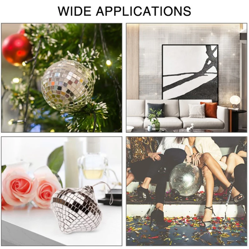 4x100cm Mirror Mosaic Tiles Stickers DIY Self Adhesive Mini Square Acrylic Wall Sticker Craft Party Home Decor
