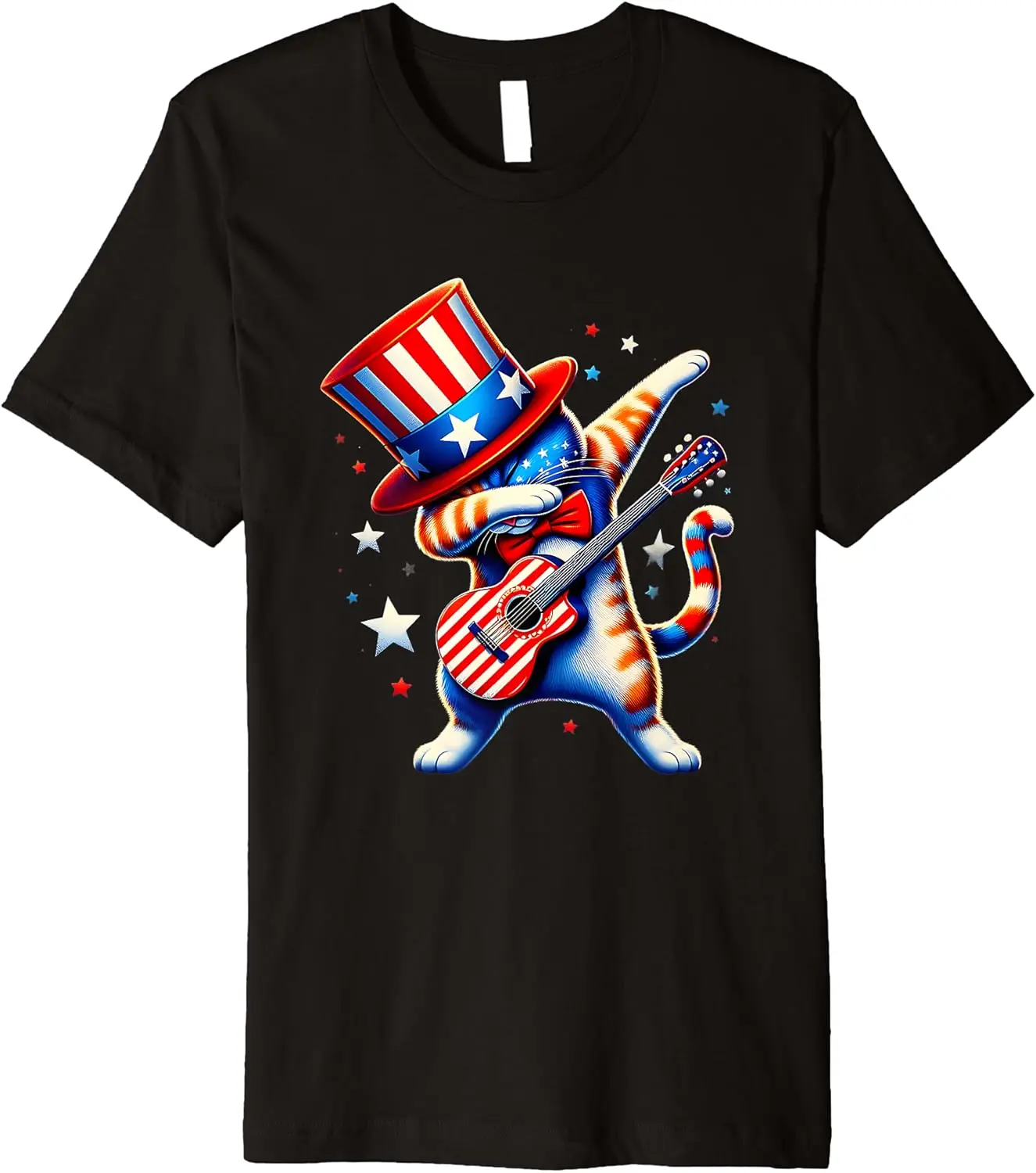 

4th of July Independence Day Lovers Dabbing Cat Tops Tee Premium T-Shirt