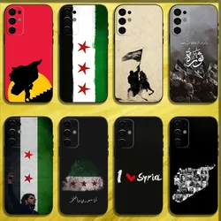 Map S-Syrian Syria Flag Phone Case For Samsung S24,S21,S22,S23,S30,Ultra,S20,Plus,Fe,Lite,Note,10,9,5G Black Soft Cover