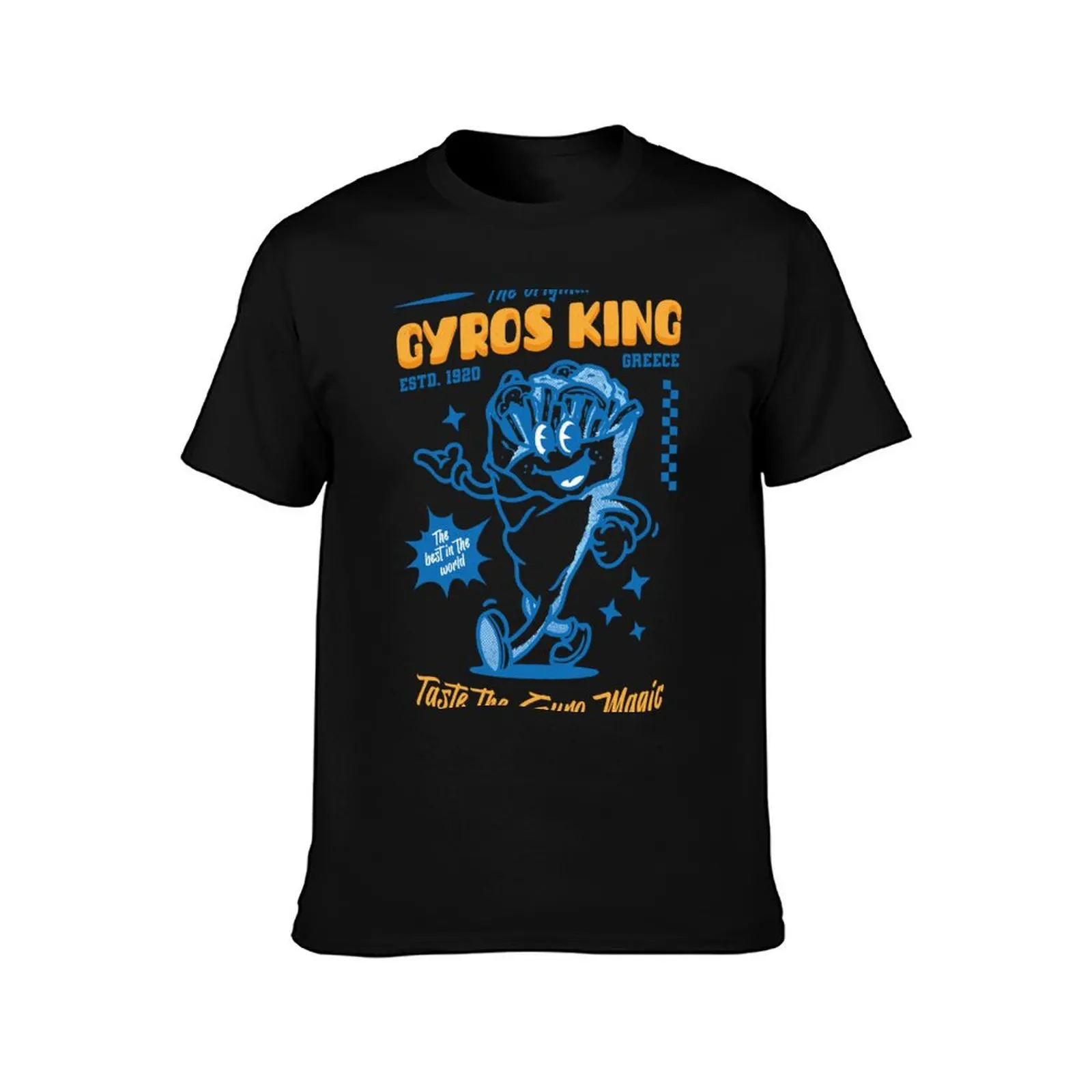 Greek Gyros Retro Mascot Tshirt T-Shirt Summer Sports Quick Dry T-Shirt