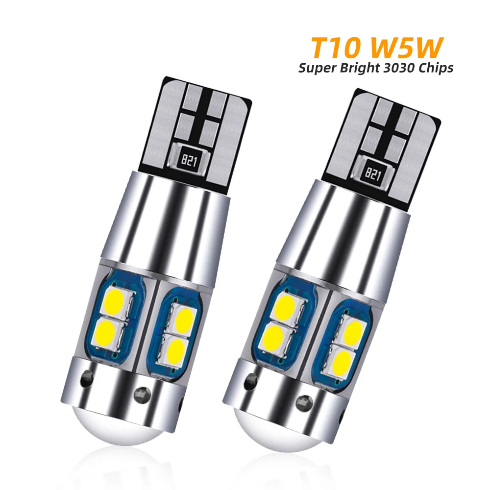 

2x High Quality W5W T10 LED CANBUS No Error 5W5 12V 3030 SMD Super Bright Car Interior Side Light Marker Parking Bulb Auto Bulbs