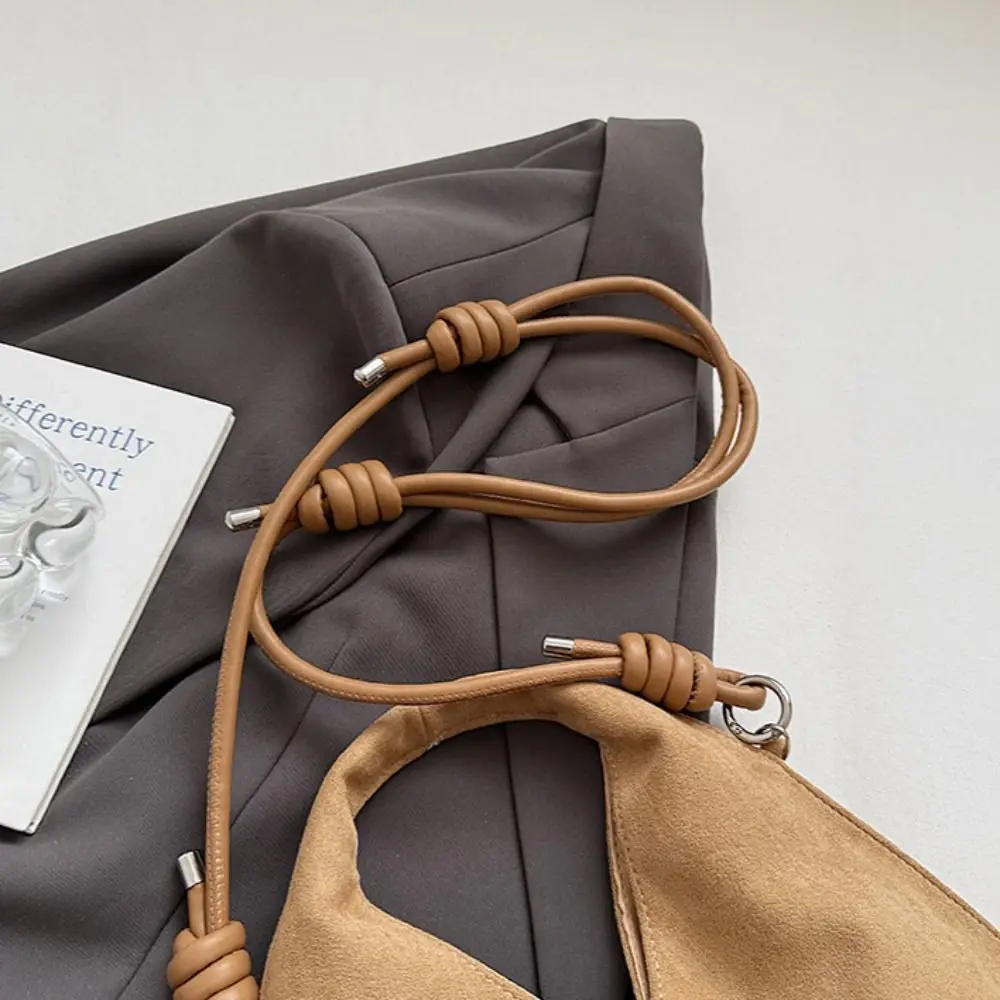 

Сумка через плечо из замши, треугольная, вместительная, в стиле хобо, однотонная, в корейском стиле, цвета леденца