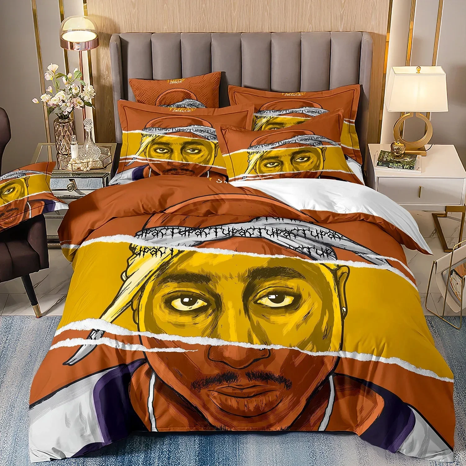 Rapper Tupac 2Pac 3D Printed Bedding Set DuvetCovers Pillowcases Comforter Bedding Set Bedclothes Linen Boys Girls AdultsBedroom
