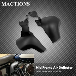 Motorcycle Mid-Frame Air Deflector Black Heat Shield Trim Cover For Harley Softail Low Rider Fat Bob Heritage Deluxe Slim 18-25