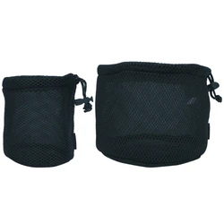 652D Black Nylon Mesh Bag Travel Stuff Sacks Drawstring Bag Outdoor Pots Storage Bag Camping Tableware Organizers Storage