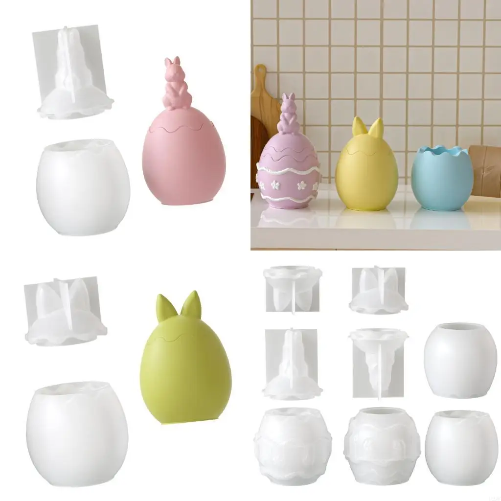 Rabbit Eggs Handmade Cup Molds for Crafting Jars and Jewelry Boxes Easy to Use for Home Decors