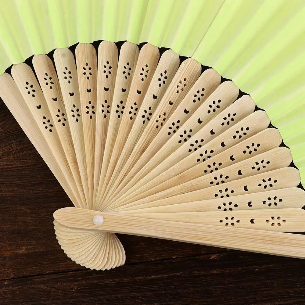 Personalized Party Folding Gifts Solid Color Chinese Style Wedding Hand Held Fan Dance Fan Photo Prop Tool Folding Paper Fan