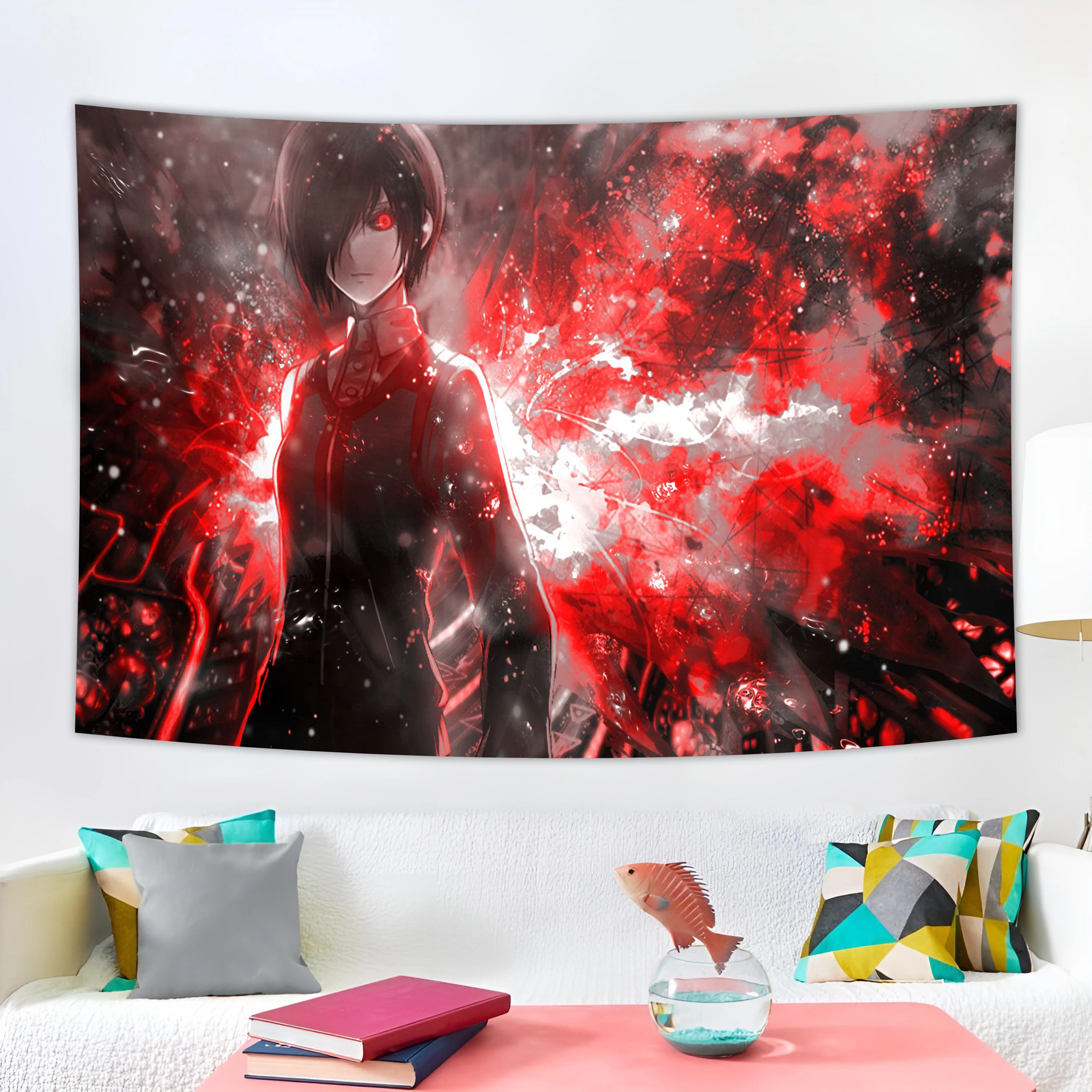 Anime Tokyo Ghoul room decor bedroom decoration tapestry wall hanging macrame wall hanging Customizable