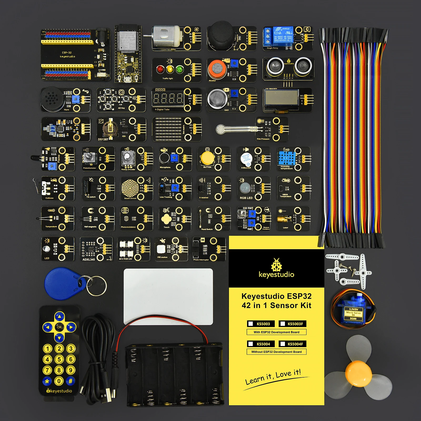 

Набор датчиков Kidsbits 42 в 1 ESP32, комплект для взрослых с поддержкой Arduino C и MicroPythoon (65 проектов), набор для обучения электронике «сделай сам»