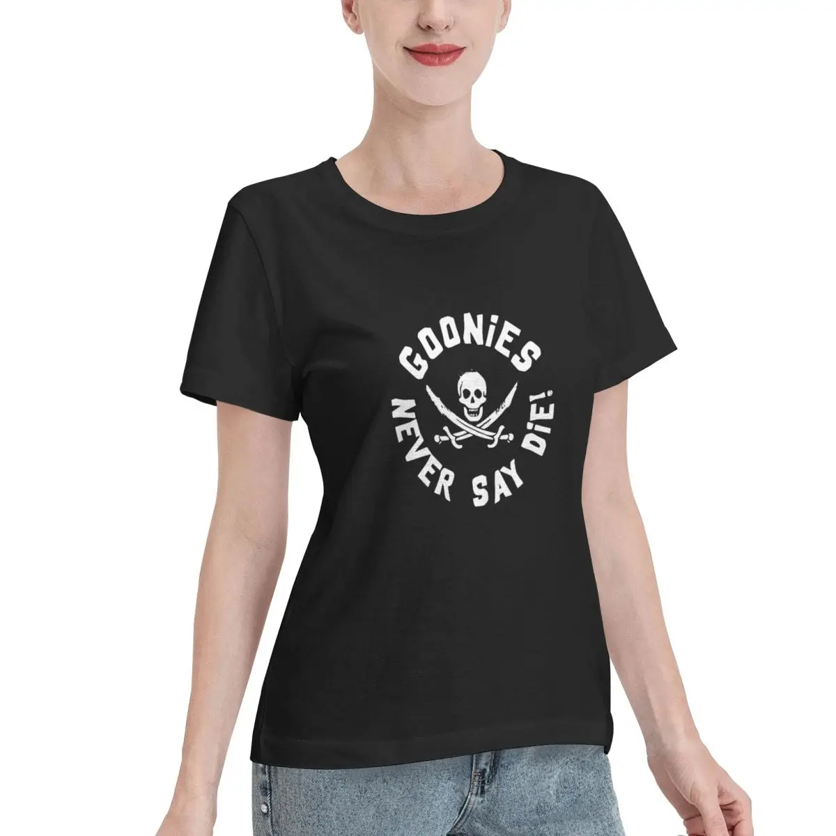 Spring Musthave Goonies Never Say Die The Goonies (1985) Women's T-shirt Simple Chic Relaxed Cut Tshirt
