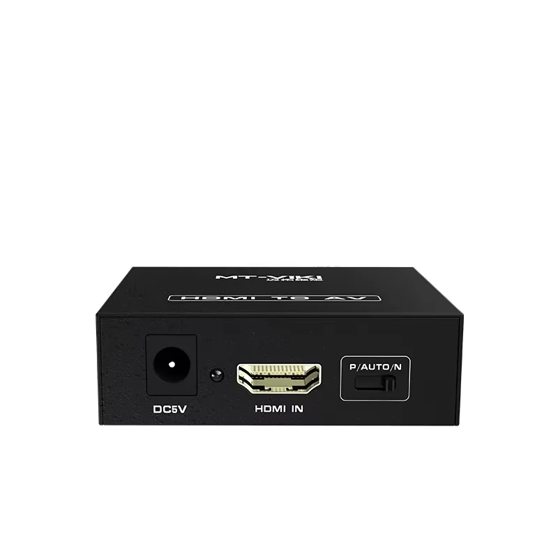 MT-Viki HDMI-compatibel naar AV-converter Digitaal naar analoog RCA-adapterbox Hoge kwaliteit met PAL NTSC-switcher