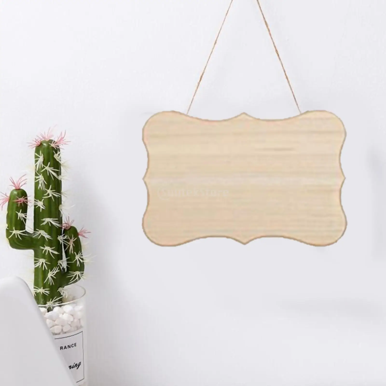 9Pcs/Set Nature Blank Wood Plaque for Hanging Sign DIY Wooden Message Board Painting Rustic Wedding Home Decor Wood Sign Plaque