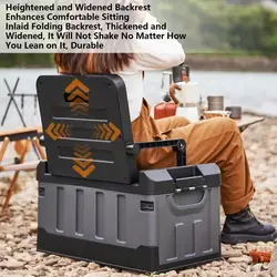 Fishing Box Foldable Storage Organizer Portable Outdoor Trunk Multifunctional Tackle Box Fishing Large Capacity